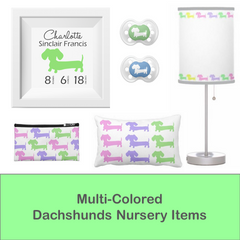Nursery or Child's Room | Multi-Colored Dachshunds