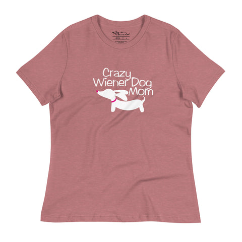Crazy Wiener Dog Mom Relaxed T-Shirt
