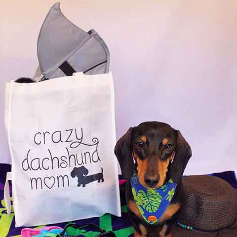 Crazy Dachshund Mom Tote Bags, The Smoothe Store