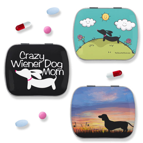 Dachshund Pill Case or Tiny Treat or Gift Tin