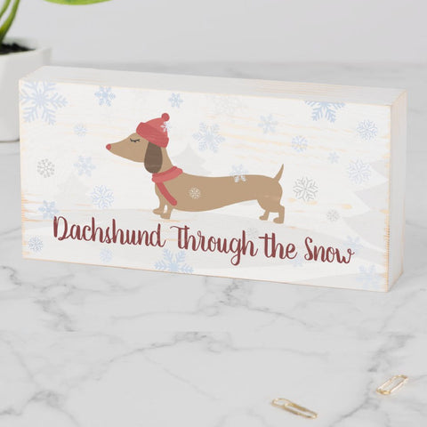 Christmas Dachshund Box Signs