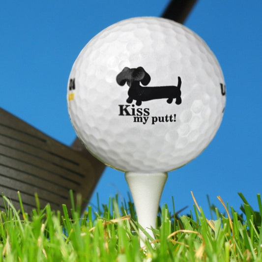 Kiss My Putt Dachshund Golf Balls, The Smoothe Store