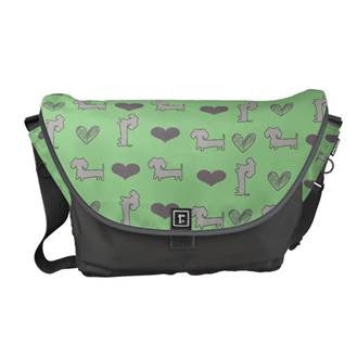 Pastel Dachshund Messenger Bag, The Smoothe Store