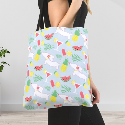 Tutti Frutti Dachshund Cutie Tote Bag