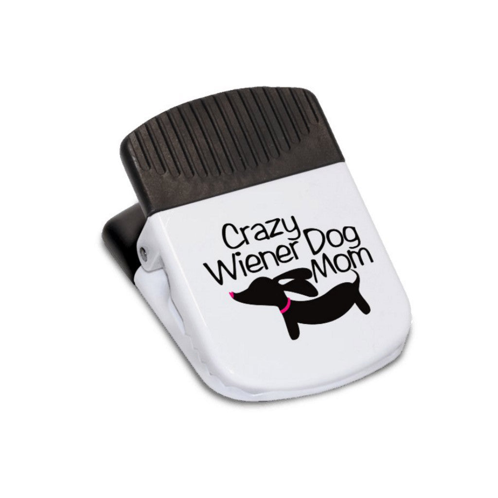 Crazy Wiener Dog Mom Magnetic Fridge or Bag Clip, The Smoothe Store