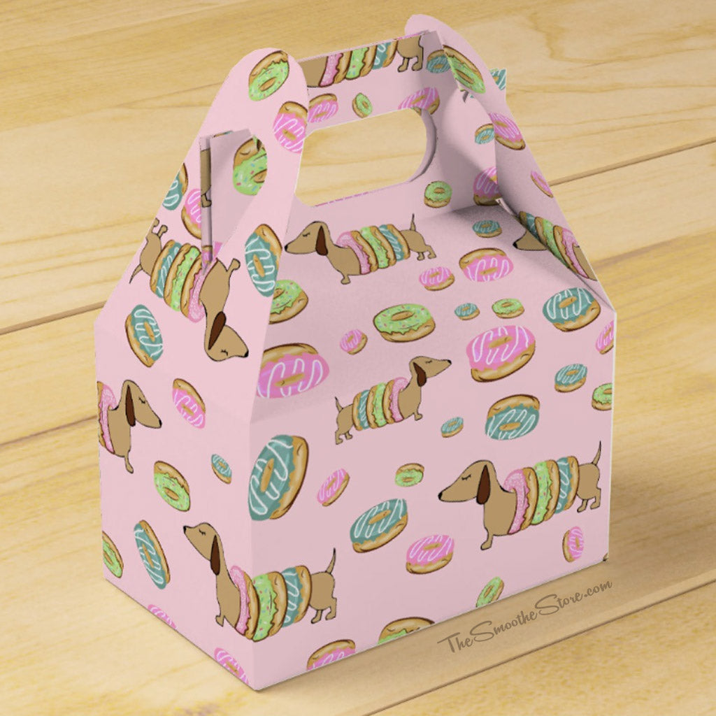 Dachshunds and Donuts Party Favor Box, The Smoothe Store
