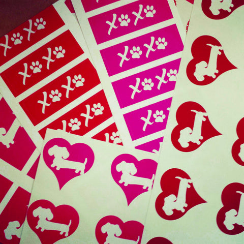 Dachshund Heart Envelope Seals, The Smoothe Store