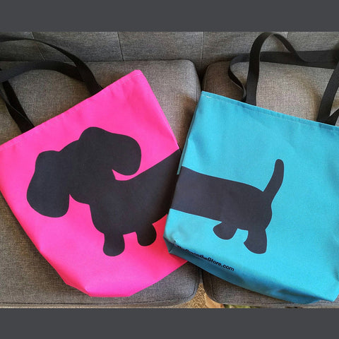 Brightly Colored Dachshund Tote Bag, The Smoothe Store