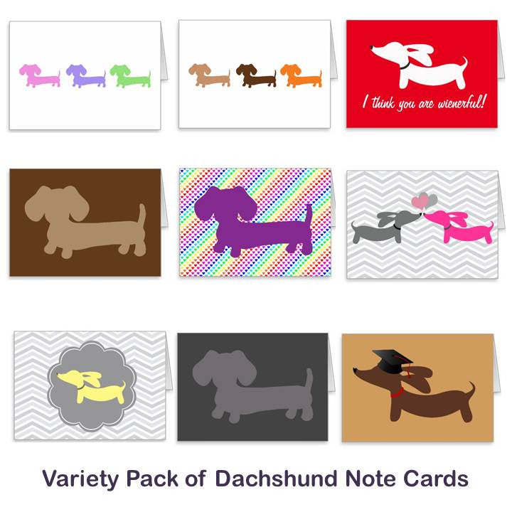 Gift Set of Dachshund Note Cards, The Smoothe Store