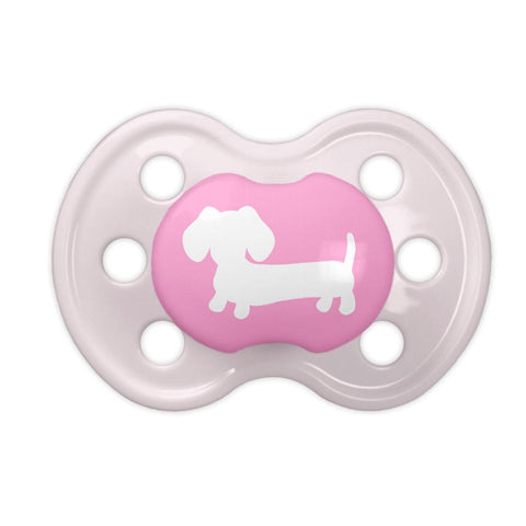 Pink Wiener Dog Pacifiers for Baby, The Smoothe Store