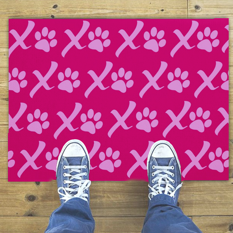 XOXO Puppy Love Paw Print Doormat