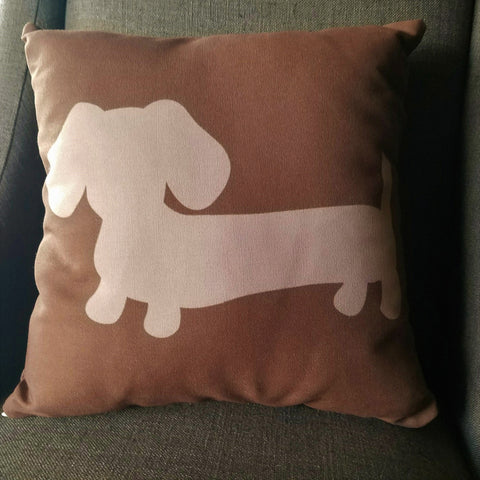 Brown and Tan Dachshund Pillow, The Smoothe Store