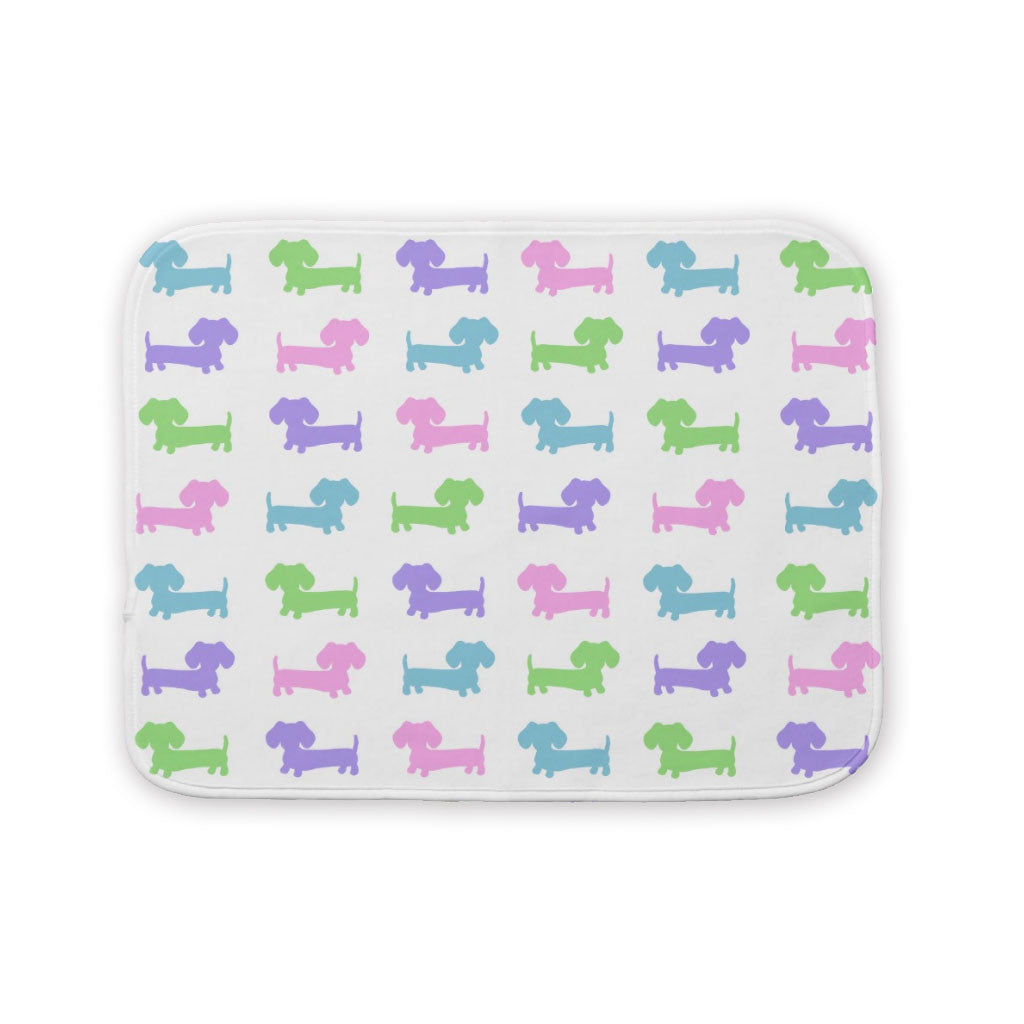 Multi-Colored Wiener Dog Burp Cloth, The Smoothe Store