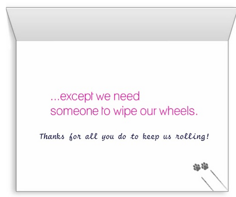 Dachshunds on wheels are just like the other doxies | Note Card, The Smoothe Store