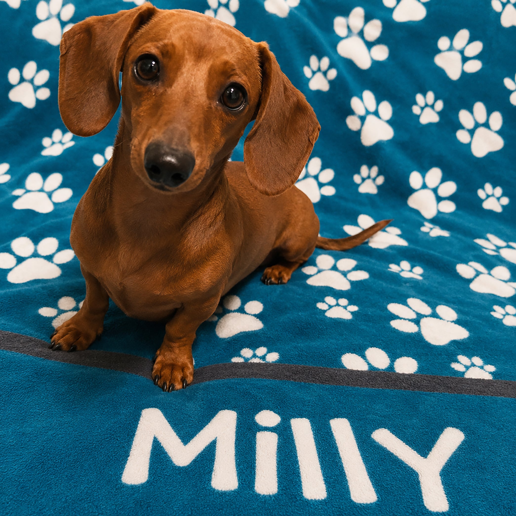 Personalized Dog Blanket - Paw Prints