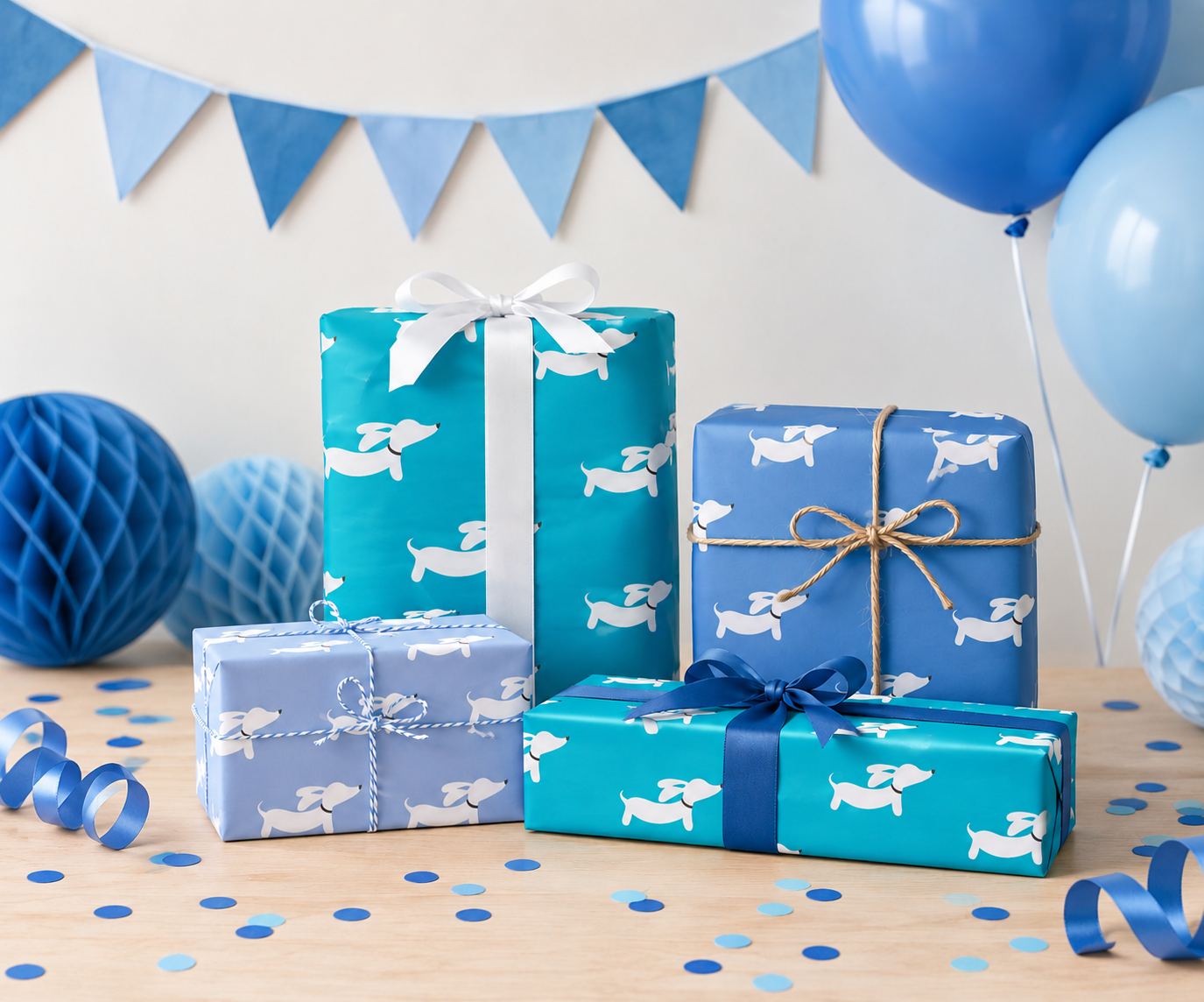 Colorful Dachshund Gift Wrap Sheets – Wiener Dog Wrapping Paper