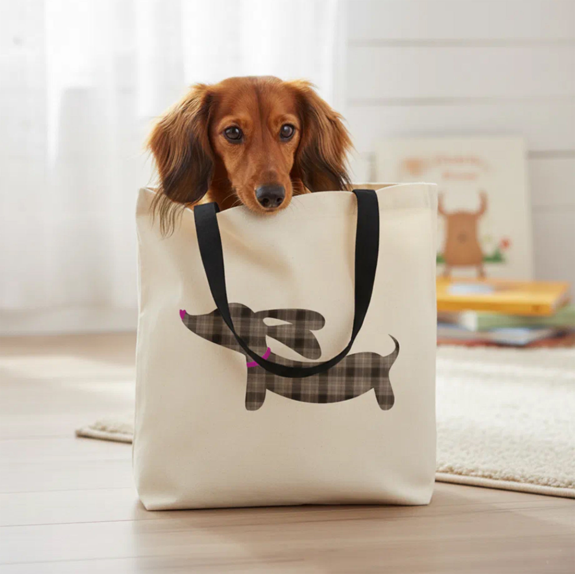 Small Doxie Tote Bags