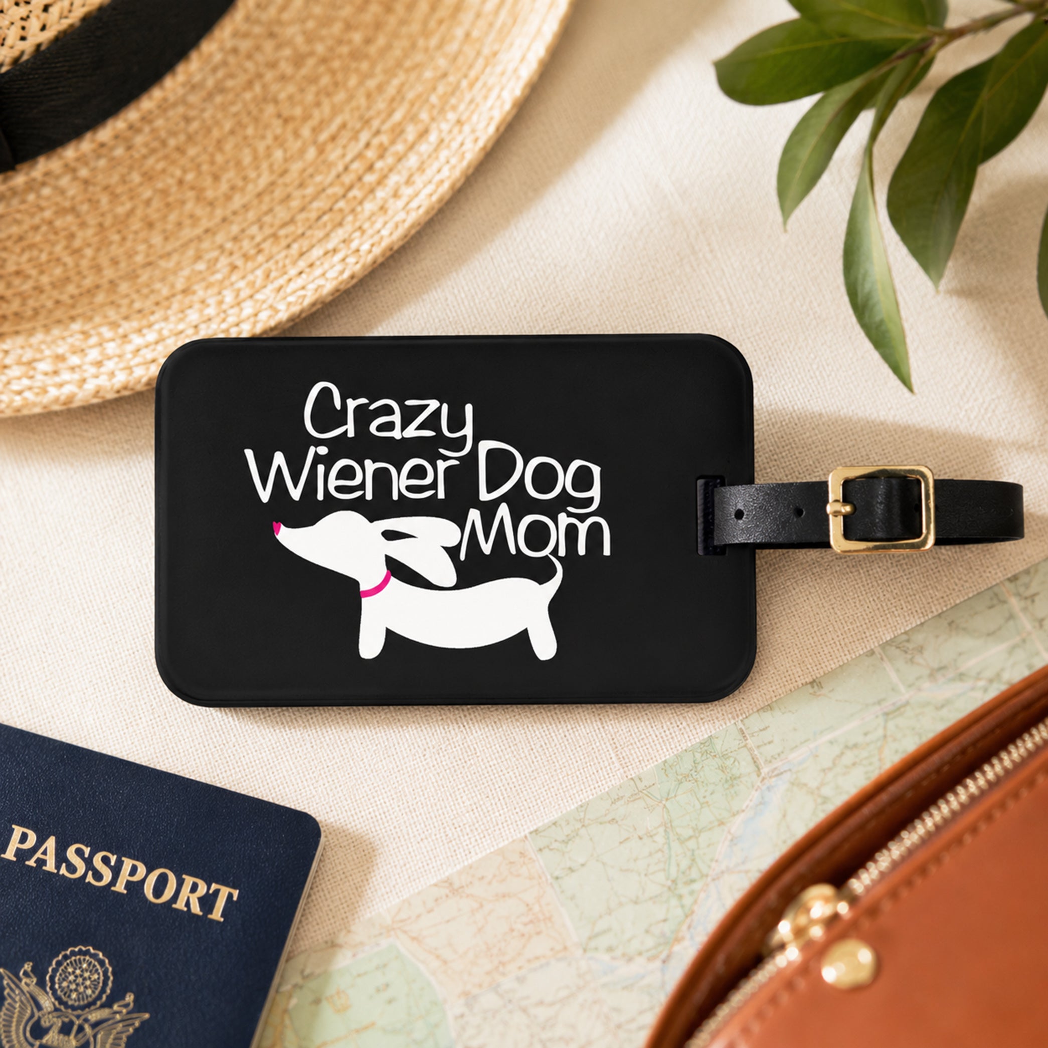 Dachshund Mom Luggage Tags | Wiener Dog Dad Bag Tags