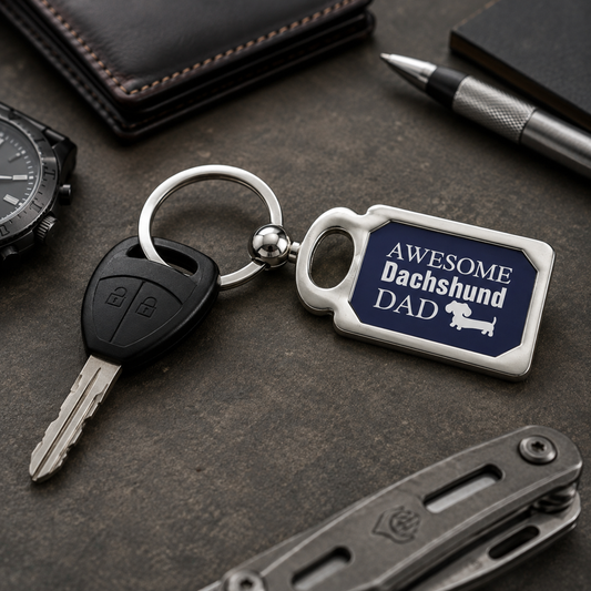 Awesome Dachshund_dad_key_chain