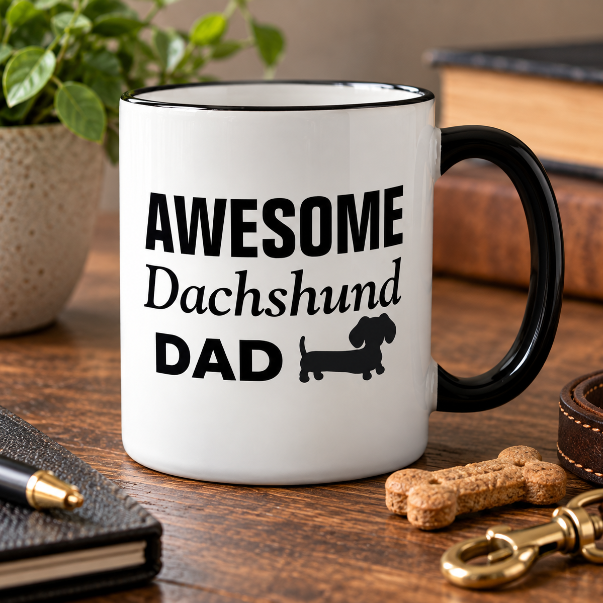 awesome dachshund dad coffee mug