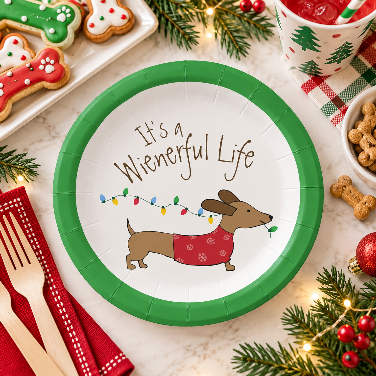 It's a Wienerful Life Christmas Party Supplies