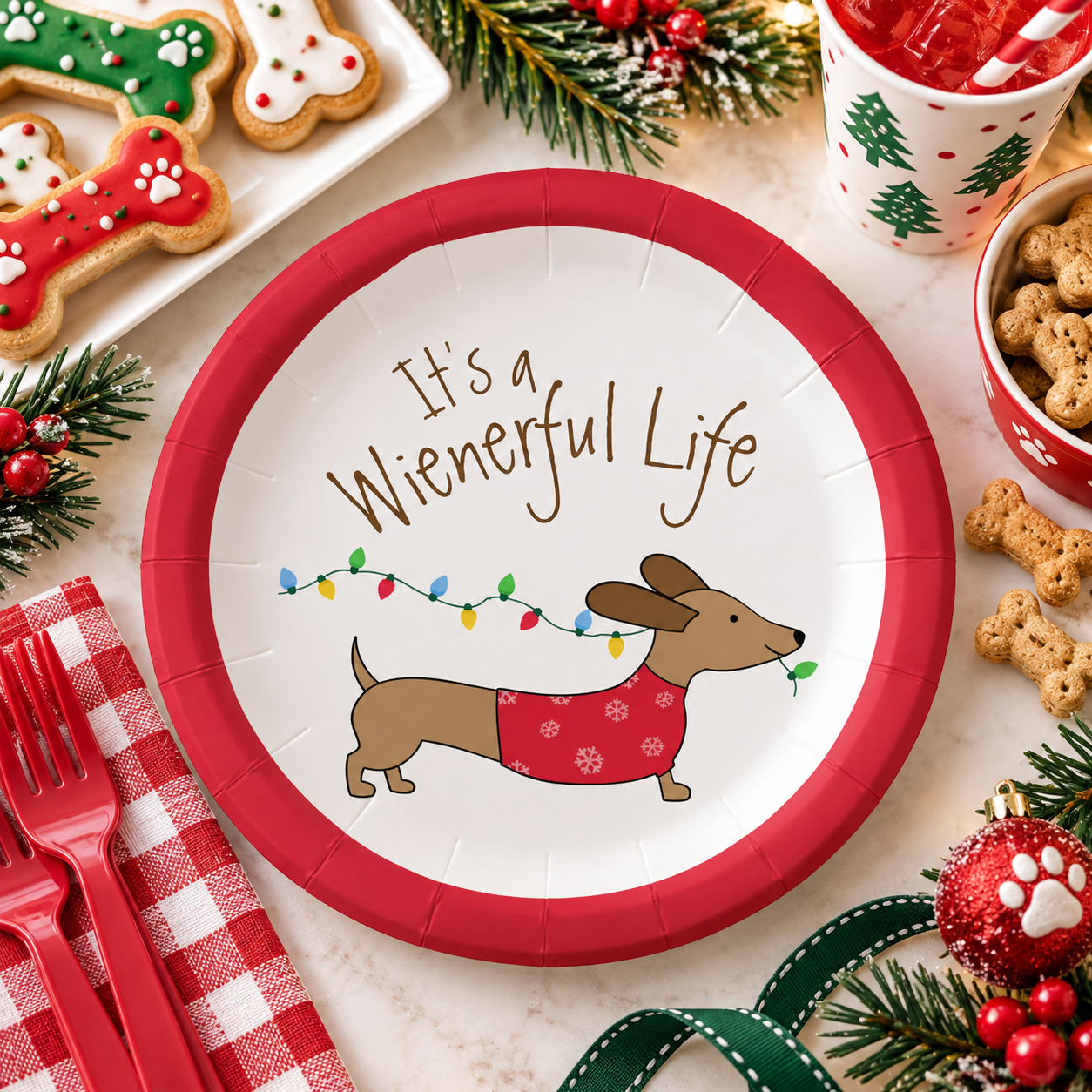 It's a Wienerful Life Christmas Party Supplies