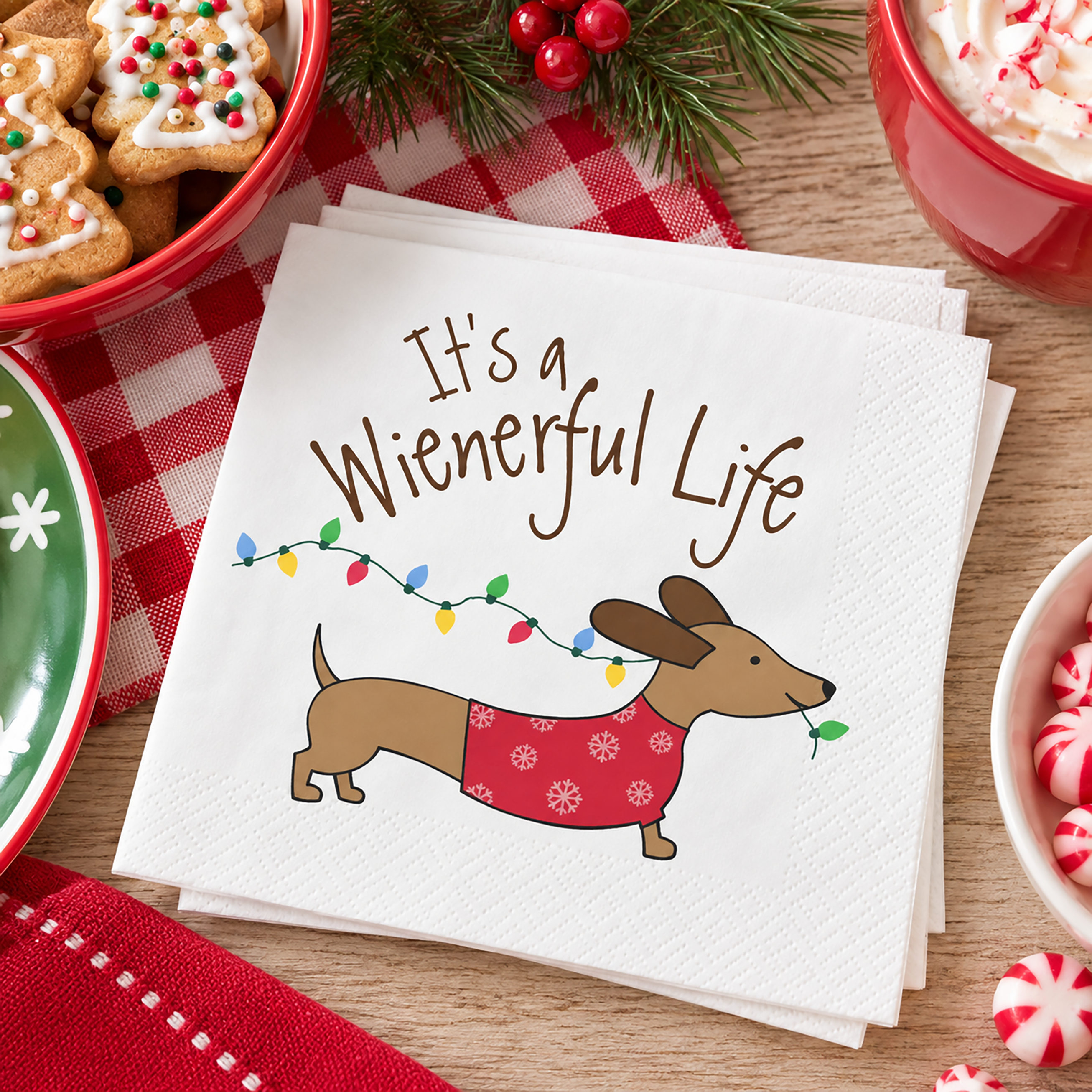 It's a Wienerful Life Christmas Party Supplies
