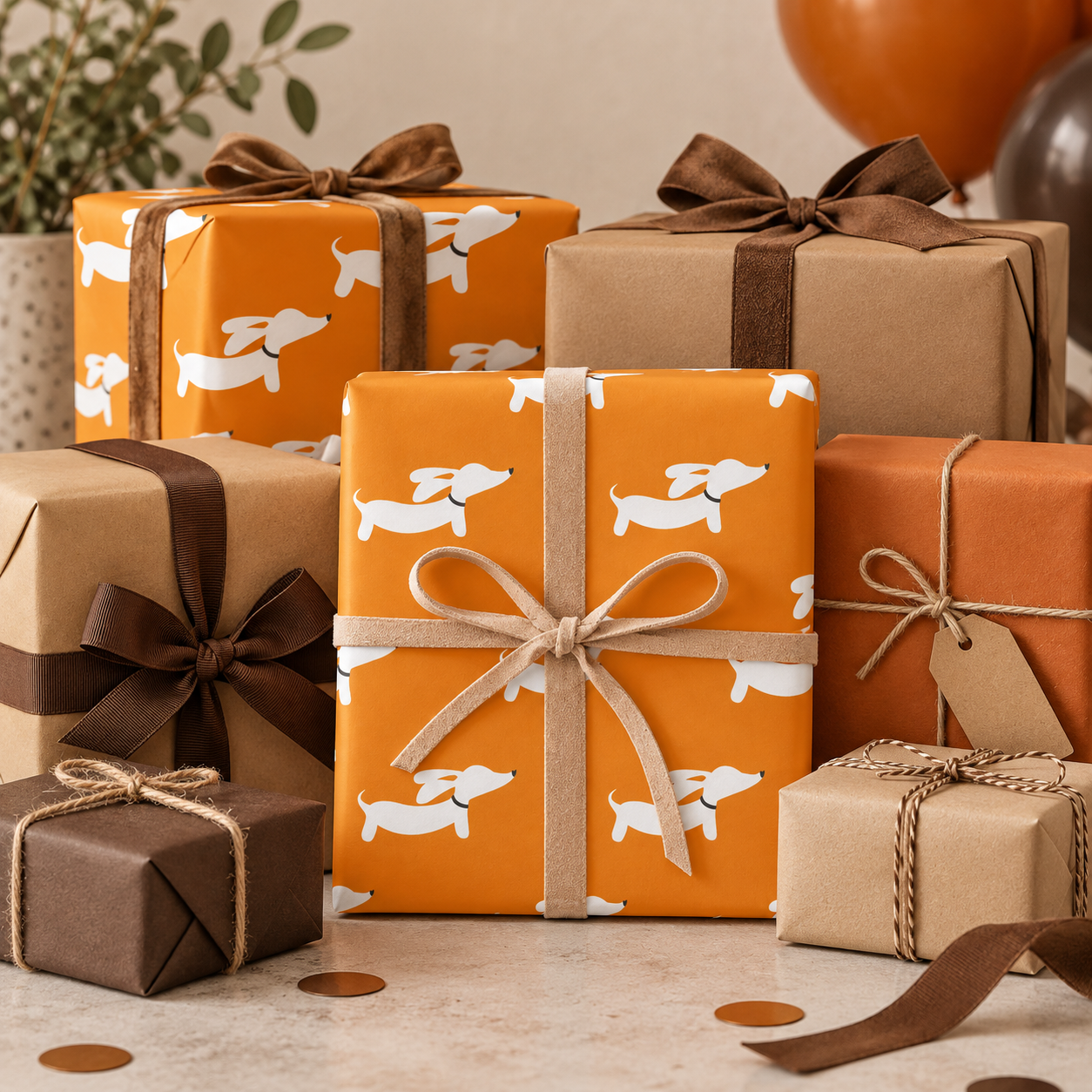 Colorful Dachshund Gift Wrap Sheets – Wiener Dog Wrapping Paper