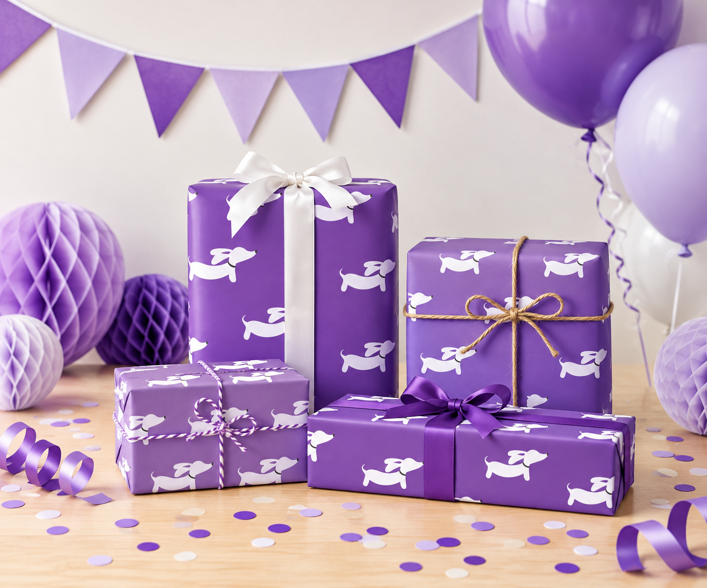 Colorful Dachshund Gift Wrap Sheets – Wiener Dog Wrapping Paper