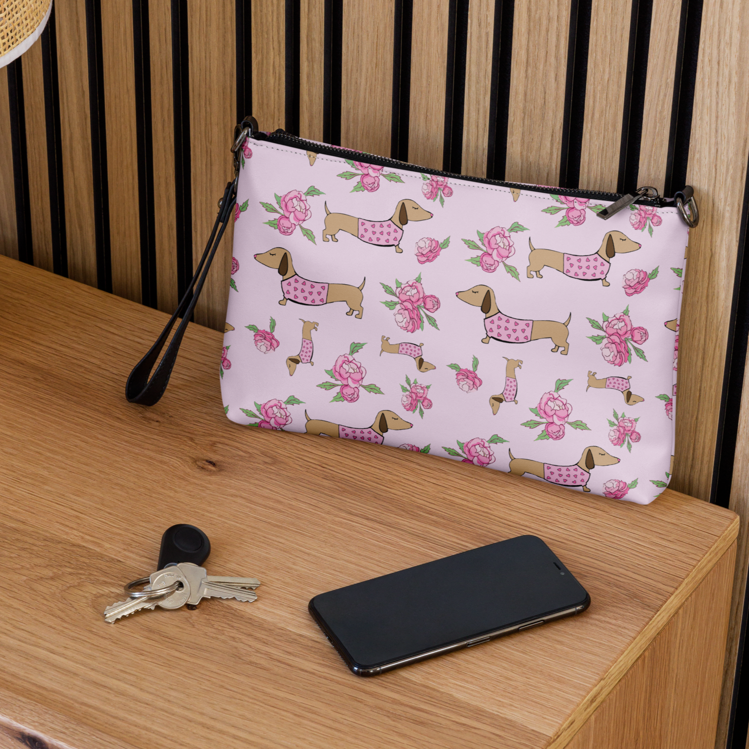 Wiener dog purse with strap