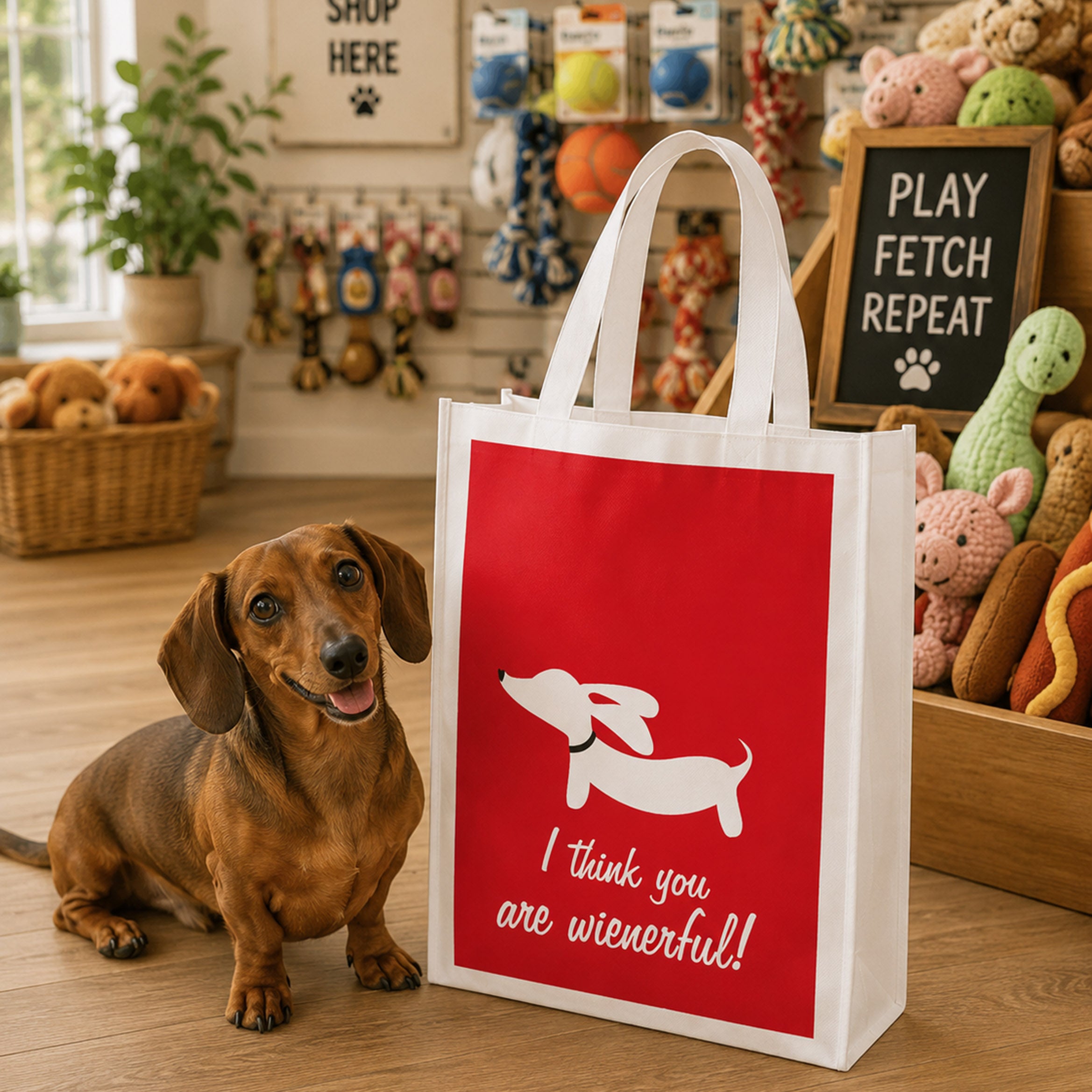 I Think You Are Wienerful Tote - Foldable Bag