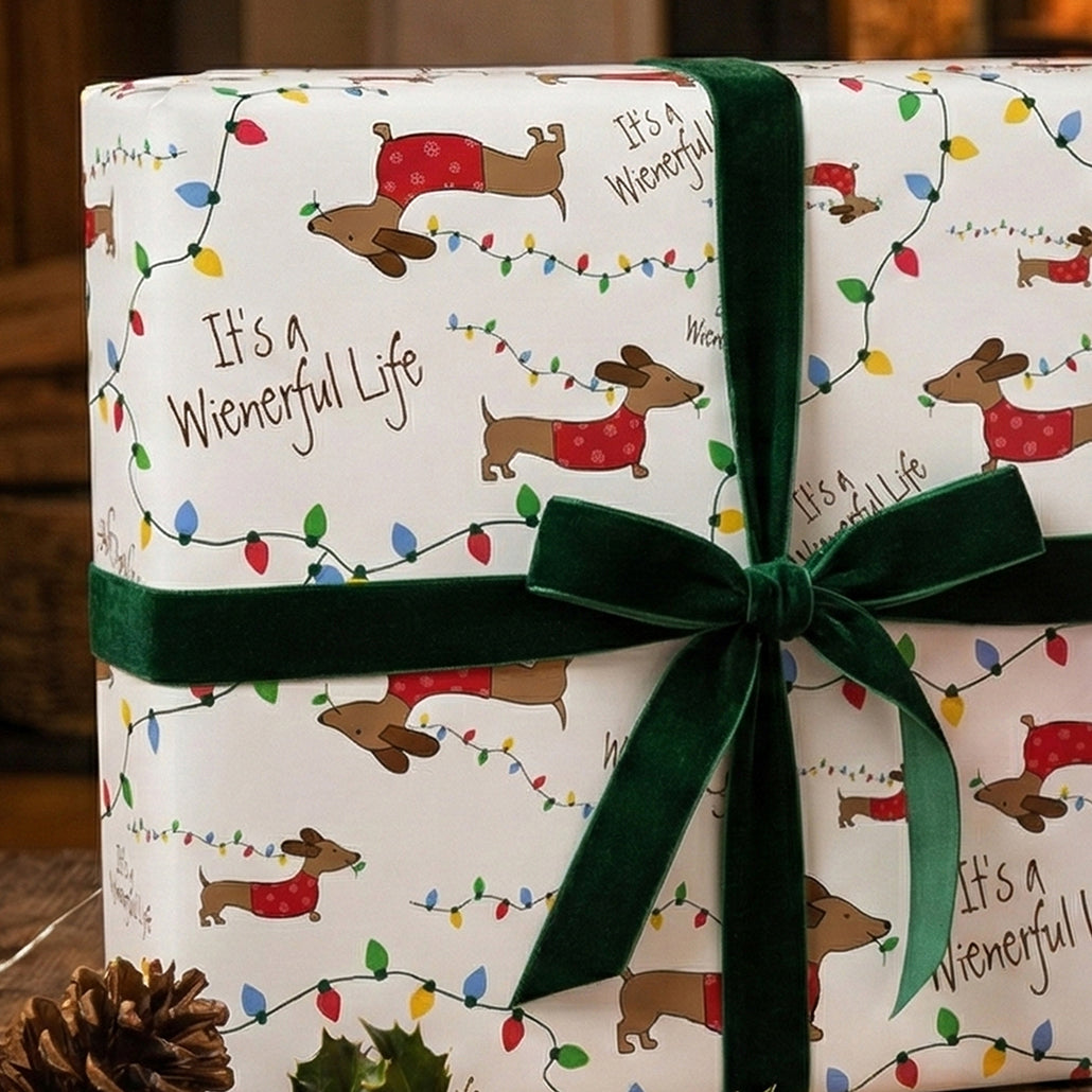 It's a Wienerful Life Dachshund Christmas Wrapping Paper