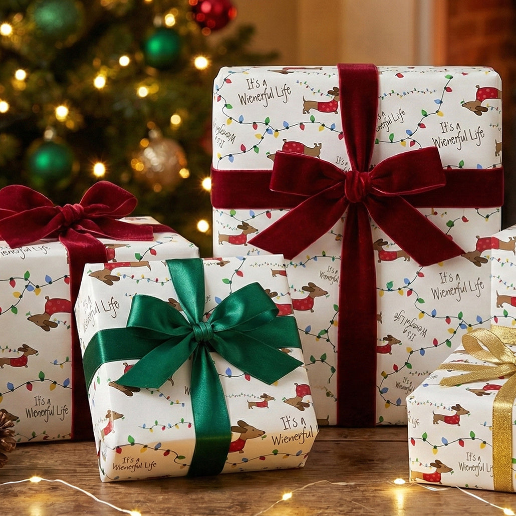 It's a Wienerful Life Dachshund Christmas Wrapping Paper