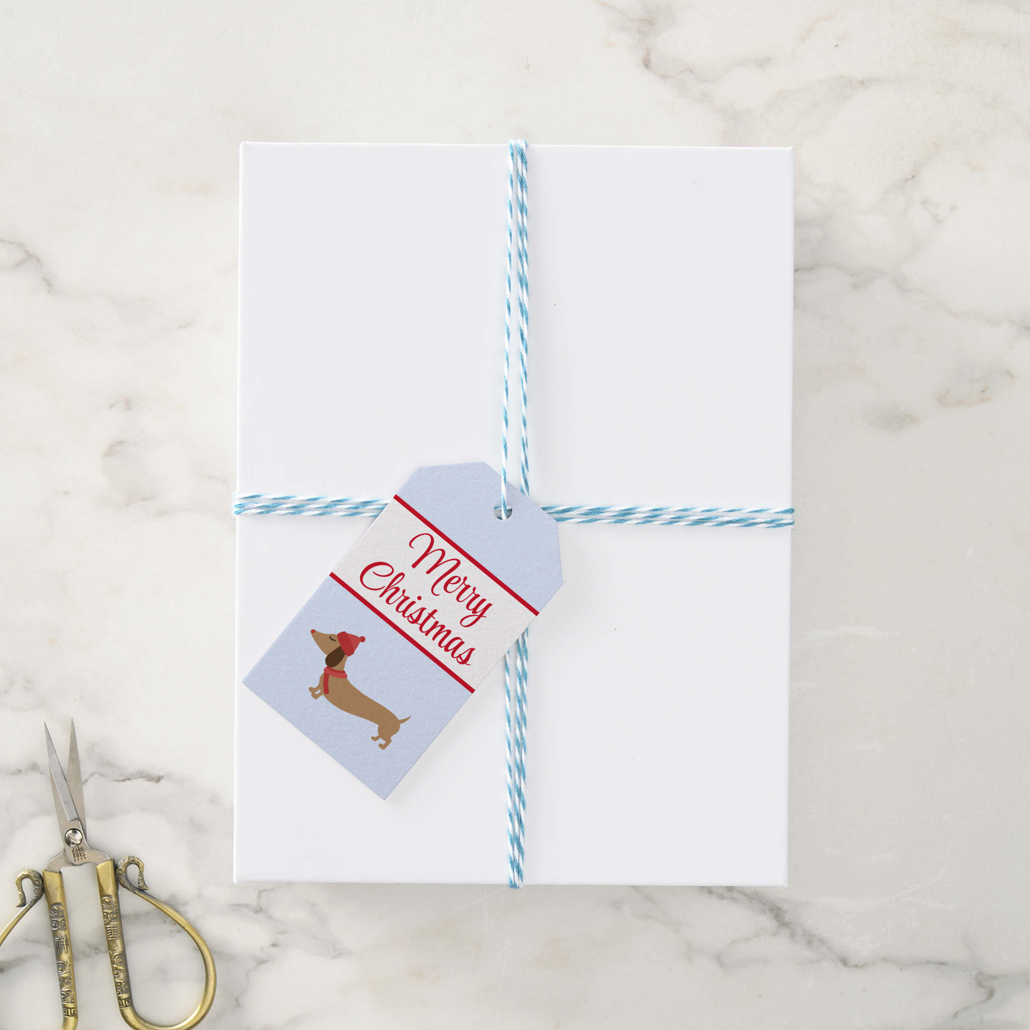 Dachshund Christmas Gift Tags – Holiday Stickers & Hang Tags