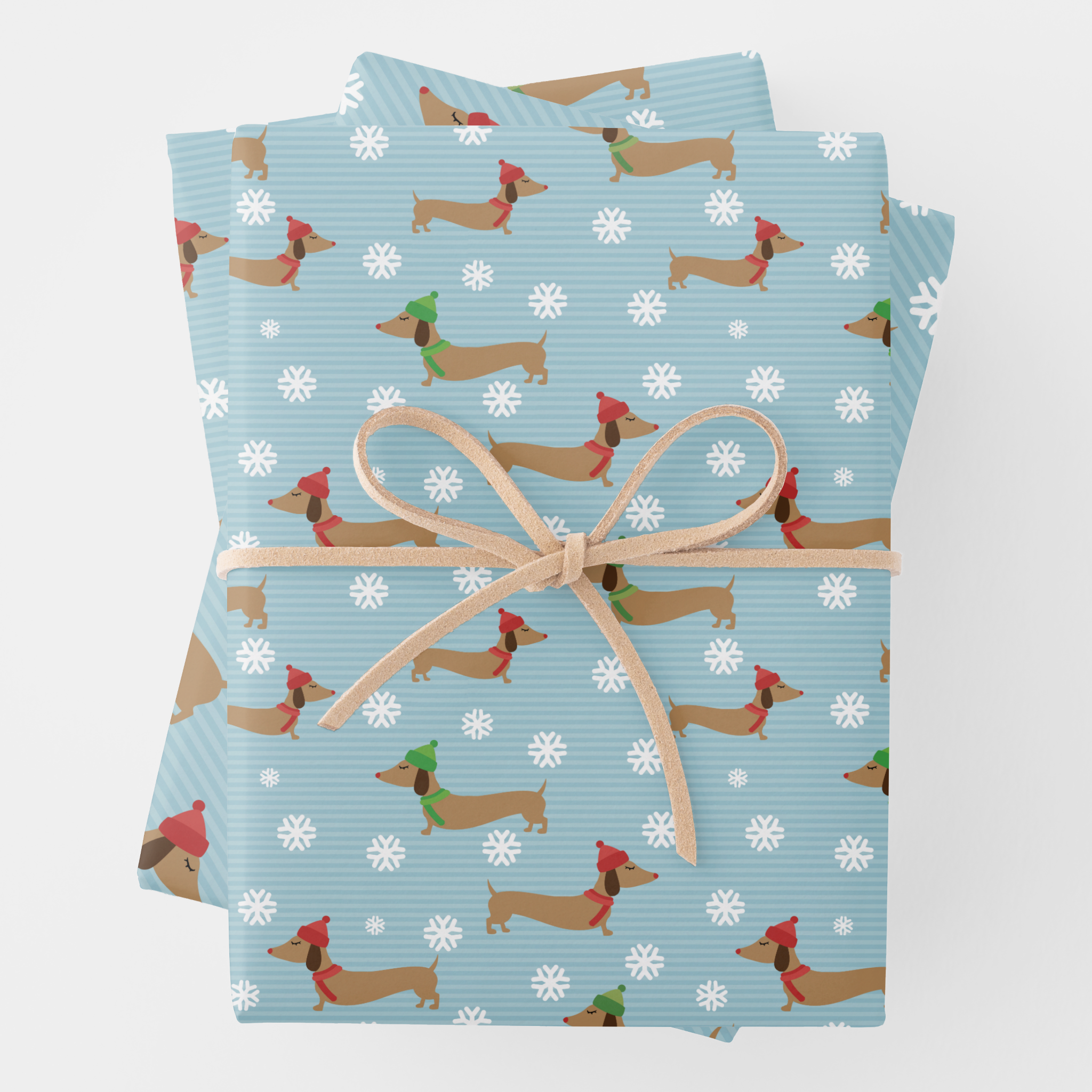 Dachshund Snowflakes Christmas Wrapping Paper