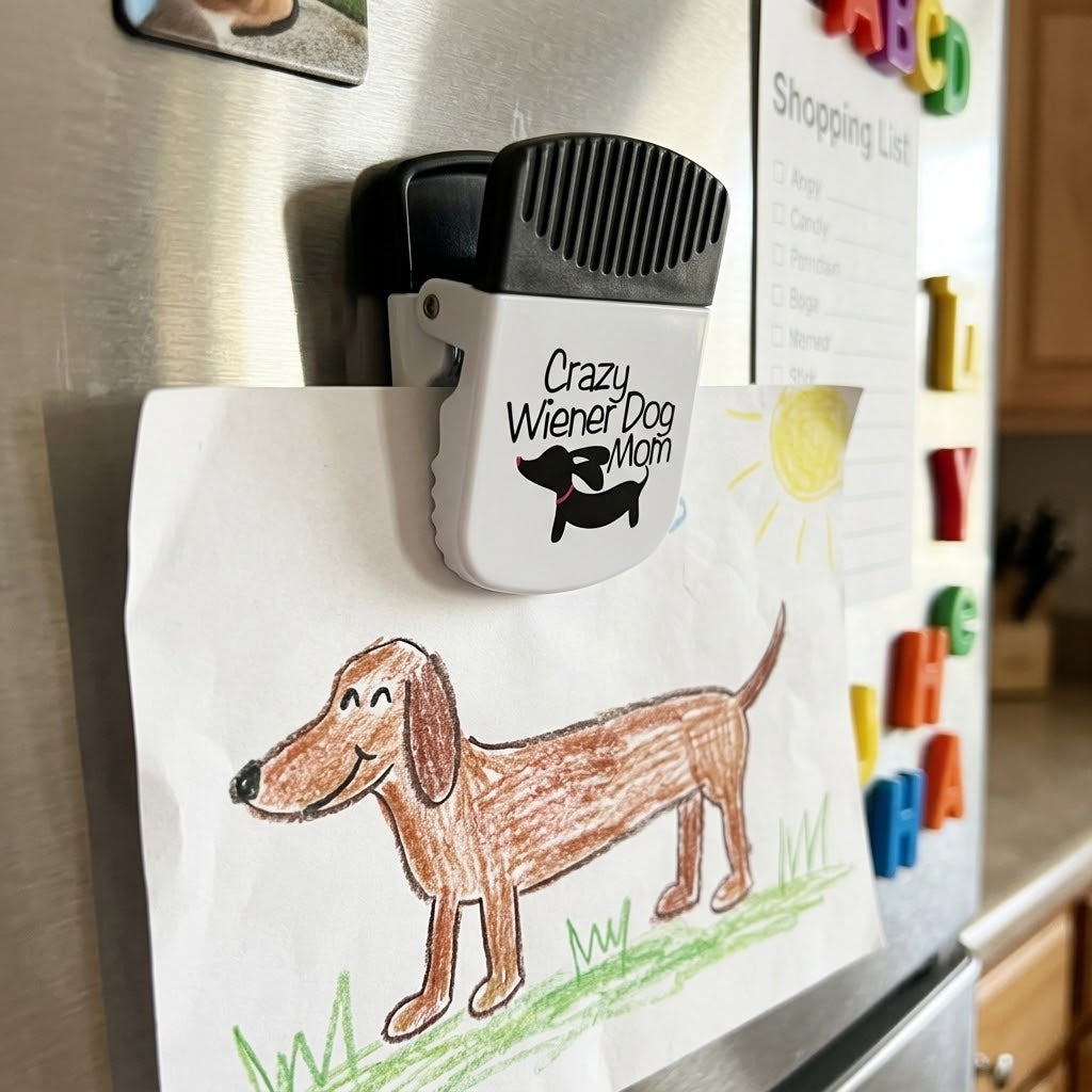 Crazy Wiener Dog Mom | Fridge or Bag Clip