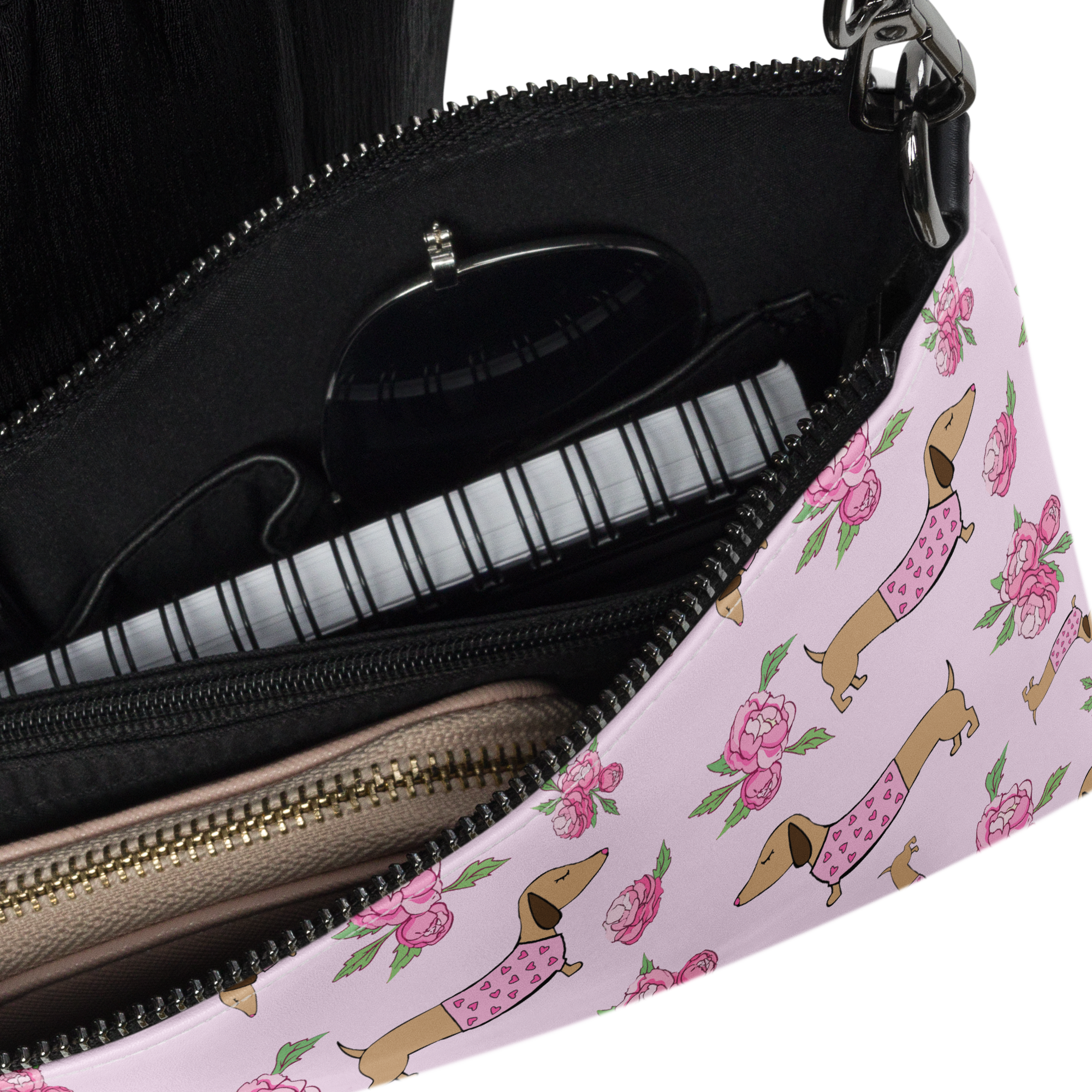 dachshund bag - inside