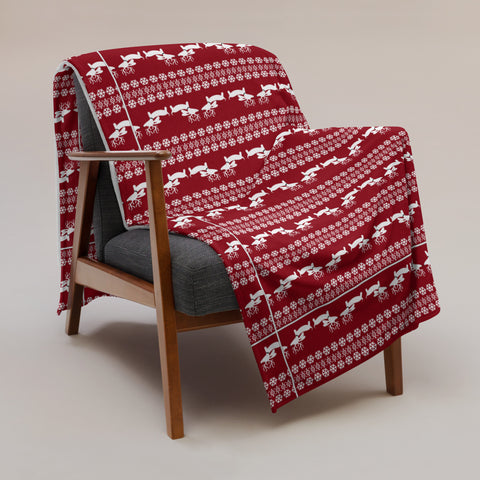 Dachshund Christmas Fair Isle Blanket