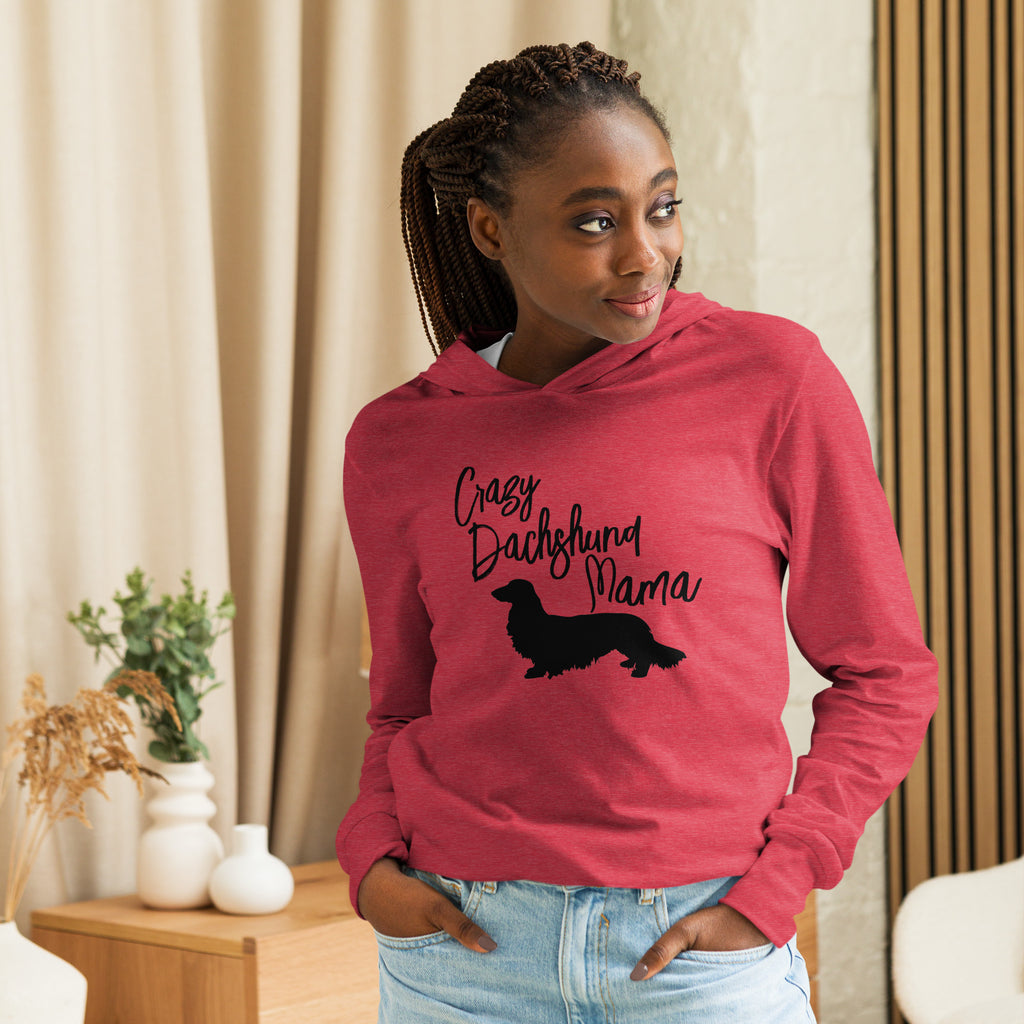 Crazy Dachshund Mama | Hooded long-sleeve tee