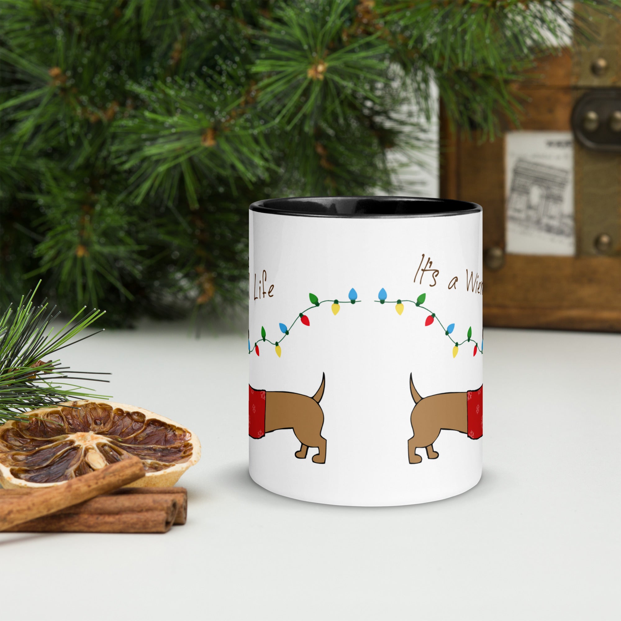 "Wienerful Life Dachshund Christmas Cheer Mug"