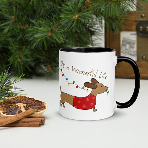 "Wienerful Life Dachshund Christmas Cheer Mug"