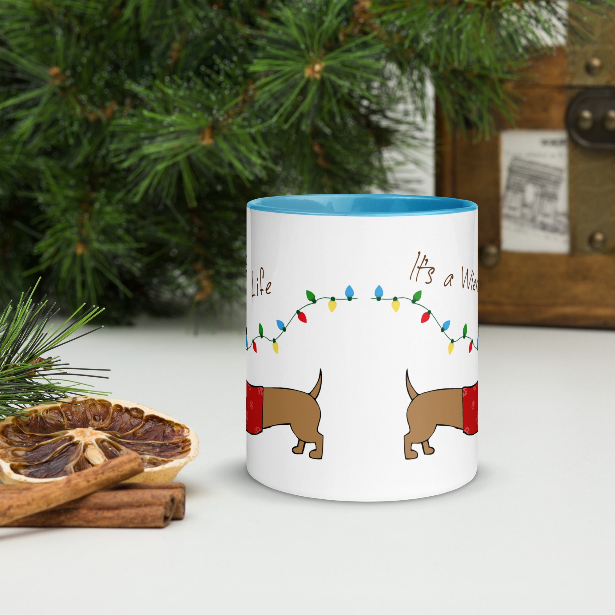"Wienerful Life Dachshund Christmas Cheer Mug"