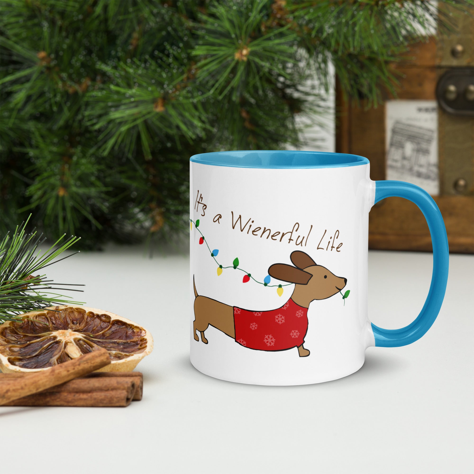 "Wienerful Life Dachshund Christmas Cheer Mug"