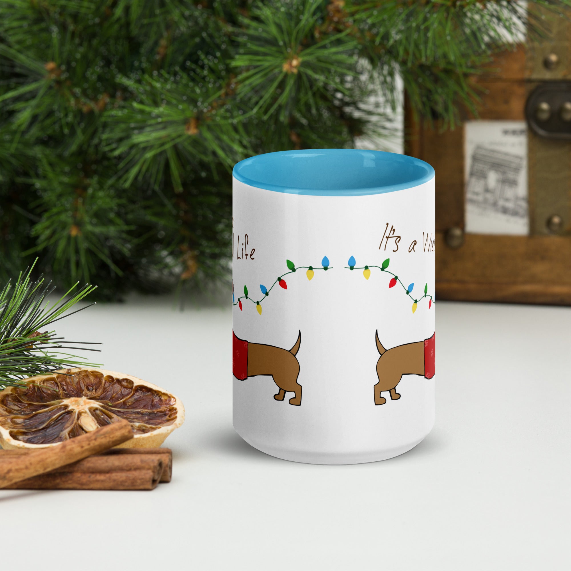 "Wienerful Life Dachshund Christmas Cheer Mug"