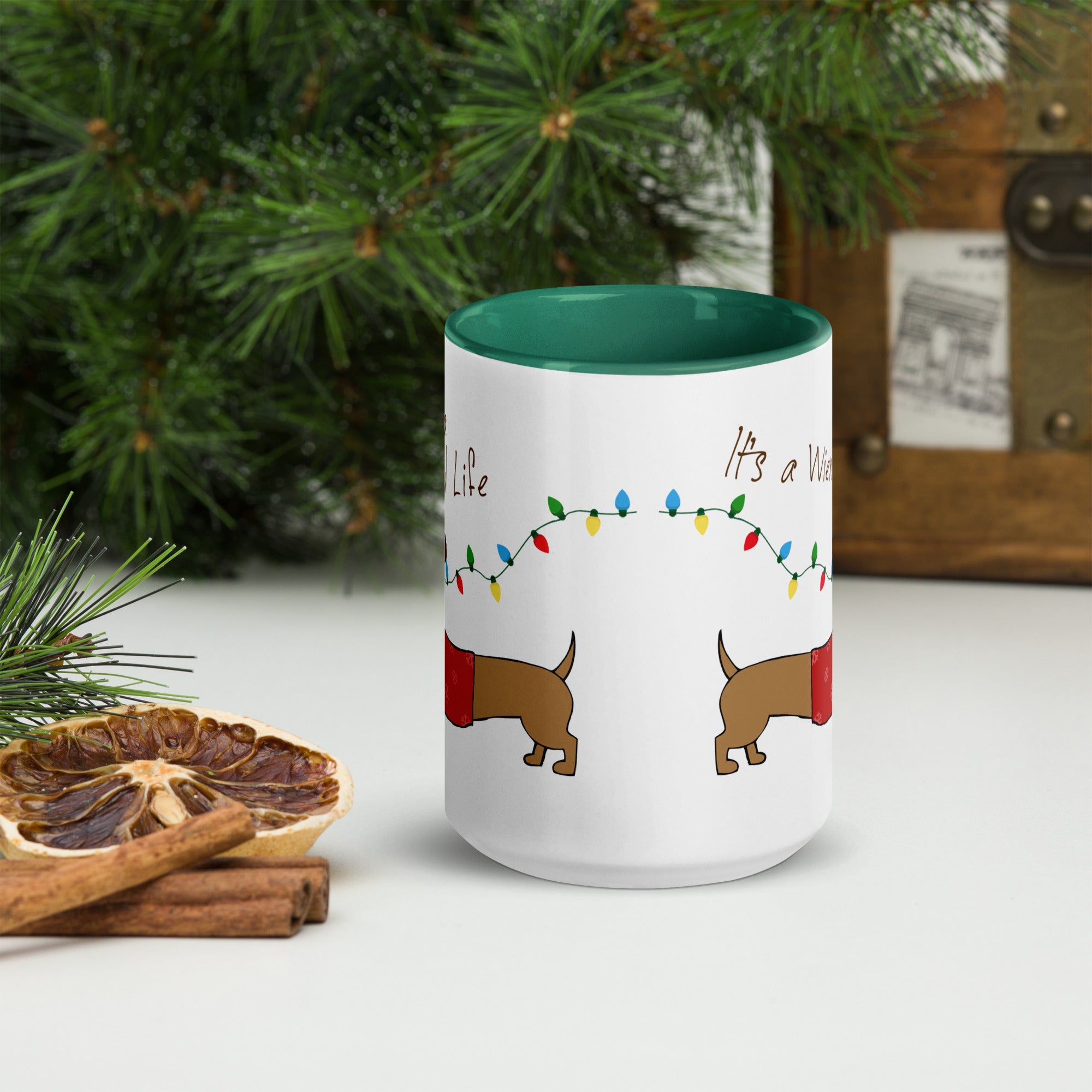 "Wienerful Life Dachshund Christmas Cheer Mug"