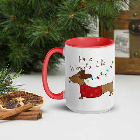 "Wienerful Life Dachshund Christmas Cheer Mug"