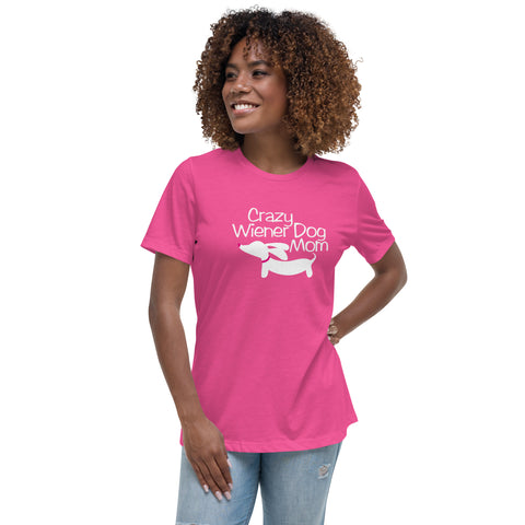 Crazy Wiener Dog Mom Relaxed T-Shirt