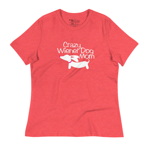 Crazy Wiener Dog Mom Relaxed T-Shirt