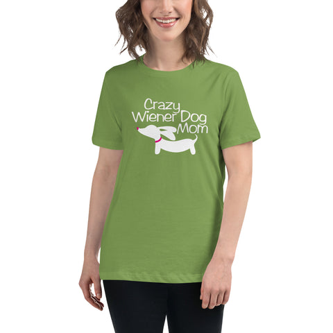 Crazy Wiener Dog Mom Relaxed T-Shirt