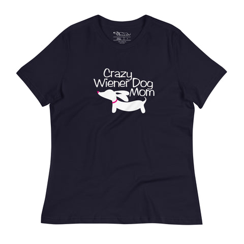 Crazy Wiener Dog Mom Relaxed T-Shirt